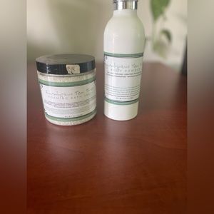 Eucalyptus, tea tree basalt, and powder